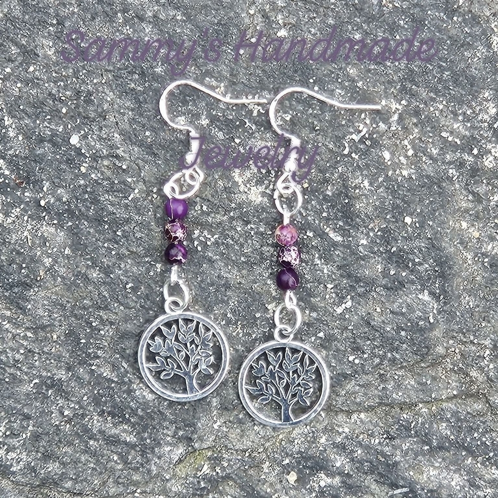 💜 Rhodonite Earrings